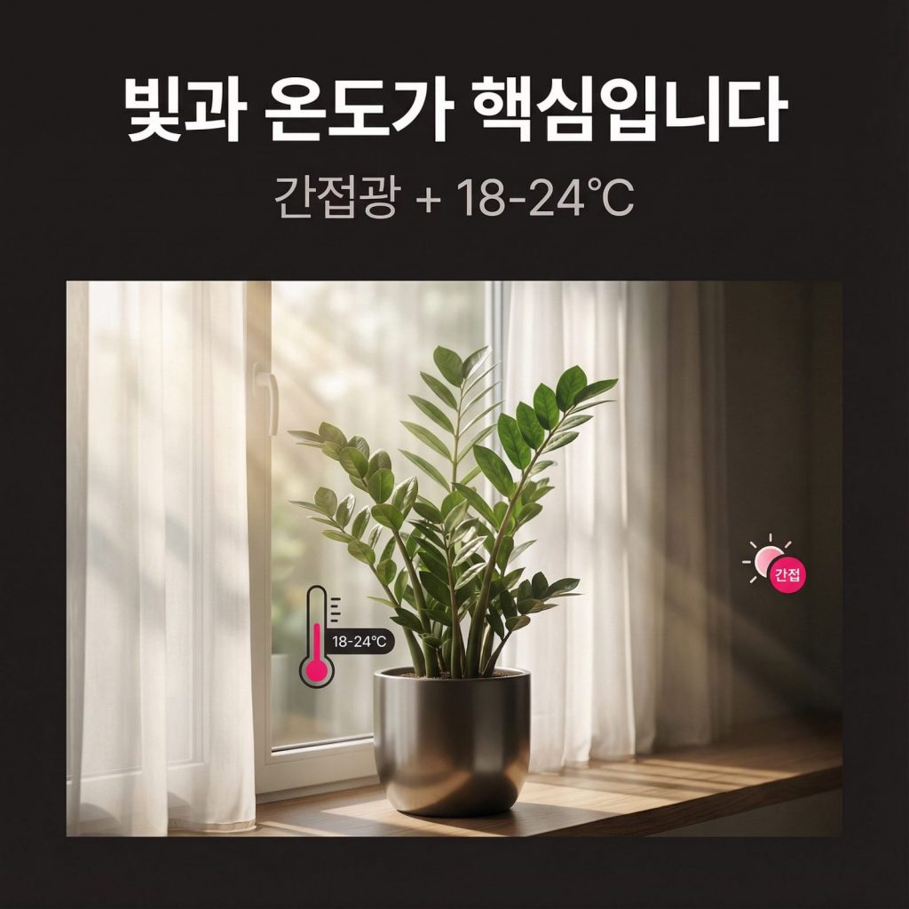 금전수 키우는 방법_빛과 온도가 핵심