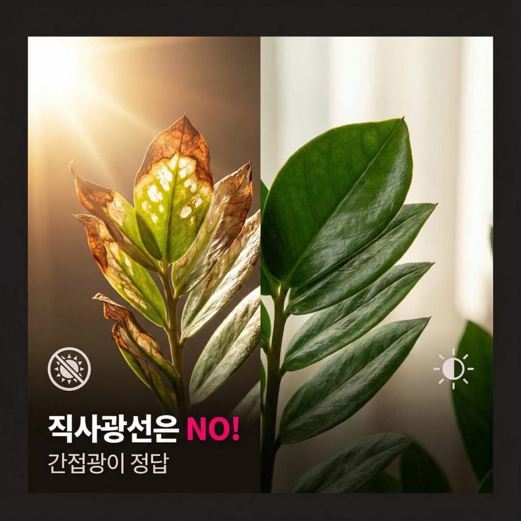 금전수 키우기에 직사광선은 NO